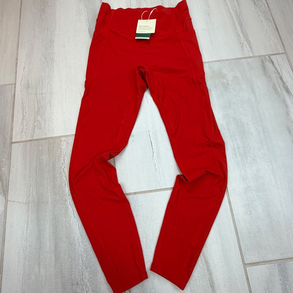 Halara UltraSculpt High Waisted Scrunch Butt Leggings Red Medium NWT
